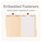 Pendaflex Manila Fastener Folders, 1/3-Cut Tab: Assorted, Expands 0.75", 2 Fasteners, Legal Size, Manila, 50PK 1007067 - alternate 6