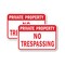 Signmission Private Property No Trespassing 1, 18'' X 24'' 2 Signs, Heavy Gauge Aluminum, 2PK A-1824-2PACK-2834 - alternate 1