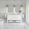 James Martin Vanities Breckenridge 60 in. Double Vanity, Bright White, w/ 3 CM Lime Delight Quartz Top 330-V60D-BW-3LDL - alternate 3