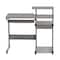 Homeroots 38" Gray Wood and Stainless Steel Computer Desk 723729 - alternate 6