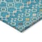 Homeroots 5' X 8' Teal Blue Ivory And Gold Geometric Washable Indoor Outdoor Area Rug 612221 - alternate 6