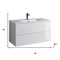 Homeroots 36" White Wood Freestanding Bathroom Vanity With White Sink And Two Drawers 627477 - alternate 4