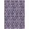Homeroots 9' X 12' Eggplant Purple And Lavender Damask Washable Indoor Outdoor Area Rug 588164 - alternate 5