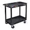 Luxor Tub Shelf Cart, High Density Polyethylene (Shelf), Polyvinyl Chloride (Leg), 500 lb. Load Capacity EC11HD-B - alternate 14