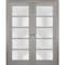 Sartodoors Double Barn Interior Door, 36" x 84", White QUADRO4002DP-SSS-3696 - alternate 1