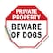 Signmission Private Property Beware of Dogs, 18 Inch X 18 Inch, Vinyl Decal OC-D-18-151 - alternate 1