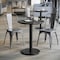 Flash Furniture Commercial 24" Black Faux Marble HPL Tabletop with Black Table Height RD Base ST-RD24-BKMAR-TR18-GG - alternate 7
