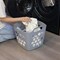 Basicwise Flexible Plastic Laundry Basket - Square Storage Hamper with Side Handles for Easy Carrying QI003857.GY - alternate 7
