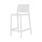 Homeroots Set of Four 26" White Heavy Duty Plastic Low Back Outdoor Counter Height Bar Chairs 565370 - alternate 1