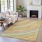 Homeroots 3' X 5' Gold Sky Blue And Coral Abstract Washable Indoor Outdoor Area Rug 631245 - alternate 6