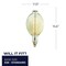 Bulbrite Grand Nostalgic Collection 60w Dimmable BT56 Shape Oversized Decorative Med (E26) Base, 2200K Amber 137201 - alternate 8