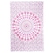 Homeroots 80" X 56" Pink And White Mandala Cotton Hanging Tapestry 397204 - alternate 1