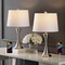 Jonathan Y Bennett 22.75" Modern Glam Iron Hourglass LED Table Lamp with USB Charging Port, Nickel, 2PK JYL6621B-SET2 - alternate 5