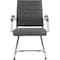 Leisuremod Benmar Modern Office Chair with Faux Leather Sled Base Task Chair & Arms BGO19CHL - alternate 6