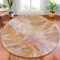 Homeroots 8' Copper And Ivory Round Abstract Washable Indoor Outdoor Area Rug 631337 - alternate 4