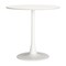 Homeroots 32" White Steel Pedestal Base Round Top Dining Table 572233 - alternate 8