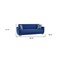 Homeroots 84" Blue Microfiber Convertible Futon Sleeper Sofa With Toss Pillows And Storage 607121 - alternate 5