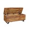 Homeroots 46in Brown and Black Distressed Solid Wood Storage Bench with Flip Top 489211 - alternate 5