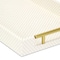 Homeroots 16" Ivory And Gold Geometric Print Handmade Serving Tray With Handles 625658 - alternate 3