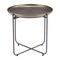 Homeroots 21" Bronze and Gray Steel Round Cross Legs End Table 556542 - alternate 6