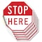 Signmission Stop Here, 4 inch X 4 inch, Vinyl Decal, 5PK OC-D-5PACK-4-233 - alternate 1