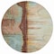 Homeroots 8' Rust And Beige Round Abstract Washable Indoor Outdoor Area Rug 630479 - alternate 4