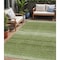 Homeroots 5' X 8' Green And Ivory Abstract Washable Indoor Outdoor Area Rug 599953 - alternate 1