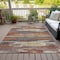 Homeroots 8' X 10' Orange Green And Gold Abstract Washable Indoor Outdoor Area Rug 612542 - alternate 6