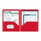 C-Line Products 8-1/2" x 11" Red Two-Pocket Heavyweight Poly Portfolio Folder, 25EA/BX, 6BX/CT 33954-BX - alternate 4