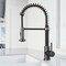 Vigo Edison Single Handle Pull-Down Sprayer Kitchen Faucet in Graphite Black VG02001GB - alternate 1