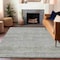 Homeroots 8' X 10' Gray And Charcoal Striped Washable Indoor Outdoor Area Rug 615665 - alternate 5