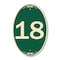 Signmission Number 18, 12 Inch X 18 Inch Architectural Oval, Heavy Gauge Aluminum A-OV-G-1218-22904 - alternate 1