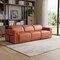Homeroots 100" Camel Top Grain Leather Reclining Metal USB Sofa 720433 - alternate 8