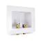 Everflow Washing Machine Outlet Box, Dual Drain, Assembled W/ 1/2'' MIP/ SWT Valves, White ABS SB200-T - alternate 1