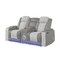 Global Furniture Usa Contemporary U8000 Grey Power Reclining Loveseat W/ Console U8000-GREY-PCRLS W/ PHR + LED - alternate 3