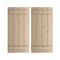 Ekena Millwork Rustic Four Board Joined Board-n-Batten Knotty Pine Faux Wood Shutters, 22W x 36H, PR SHUBJS22X36KPPR - alternate 1