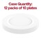 Smarty Had A Party 7.5" Matte Milk White Round Disposable Plastic Appetizer/Salad Plates (120 Plates), 120PK 4857WH-CASE - alternate 9