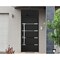 Vdomdoors Steel Door Deux 1105 Black Enamel Transom Window Sidelite Stainless Inserts Entry Door Painted W36x DEUX1105EXD-BLK-W36 x H80+16-RH-I - alternate 3
