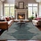 World Rug Gallery Bohemian Stripe Stain Resistant Area Rug 7 ft 10 in x 10 ft Teal 385TEAL8X10 - alternate 1