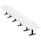 Skutchi Designs Arc Boat Conference Table With Power, 48 in W, 264 in L HAR-ABOT-48X264-T.BK-W960-NA - alternate 1
