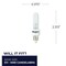 Bulbrite Mini-Candelabra Screw Base E11 Light Bulb, 40 Watt, Frost, 2PK 861347 - alternate 5