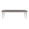 Homeroots 94" Dark Brown And White Solid Wood Dining Table 397669 - alternate 1
