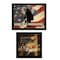 Homeroots Set Of Two Firefighters One Nation Black Framed Print Wall Art, 2PK 405726 - alternate 1