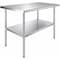Amgood 30 in. x 48 in. All  Stainless Steel Work Table, 35in. Height Commercial Prep Table with AMG WTSS-3048-Z - alternate 1