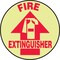 Accuform Floor Sign, Self-Adh, 17 Dia, Extinguisher MFS771 - alternate 1