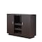 Homeroots Espresso Wood Finish Wine And Stemware Cabinet 376947 - alternate 4