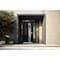 Vdomdoors Aluminum Door Cynex 6116 Black Entry Steel Metal Modern Painted W14+36+14xH80+16 Left Inswing CYNEX6116EXD-BLK-W14+36+14xH80+16-LH-I - alternate 3
