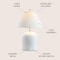 Jonathan Y Serge Swirl 28.5" Ceramic Bohemian Glam LED Table Lamp, White JYL6616A - alternate 5