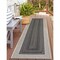 World Rug Gallery Contemporary Braided Weather Resistant Reversible Indoor/Outdoor Rug 2 ft x 7 ft Black WR112BLACK2X7 - alternate 1