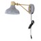 Jonathan Y Lynn 15 in. Swing Arm 1-Light Modern Midcentury Iron USB Charging Port LED Sconce, Grey/Brass Gold JYL1300C - alternate 10